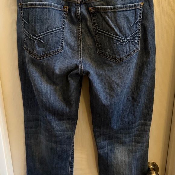 Bke Payton Jeans Straight Leg Women’s 28x23 Crop Med Wash Distressed Casual - Picture 2 of 12